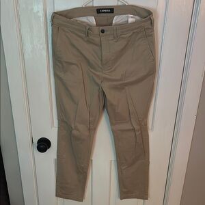 Express Tan Chinos Classic Cotton-Blend